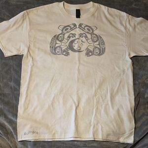 Gildan Cream Graphic Short Sleeve Tee